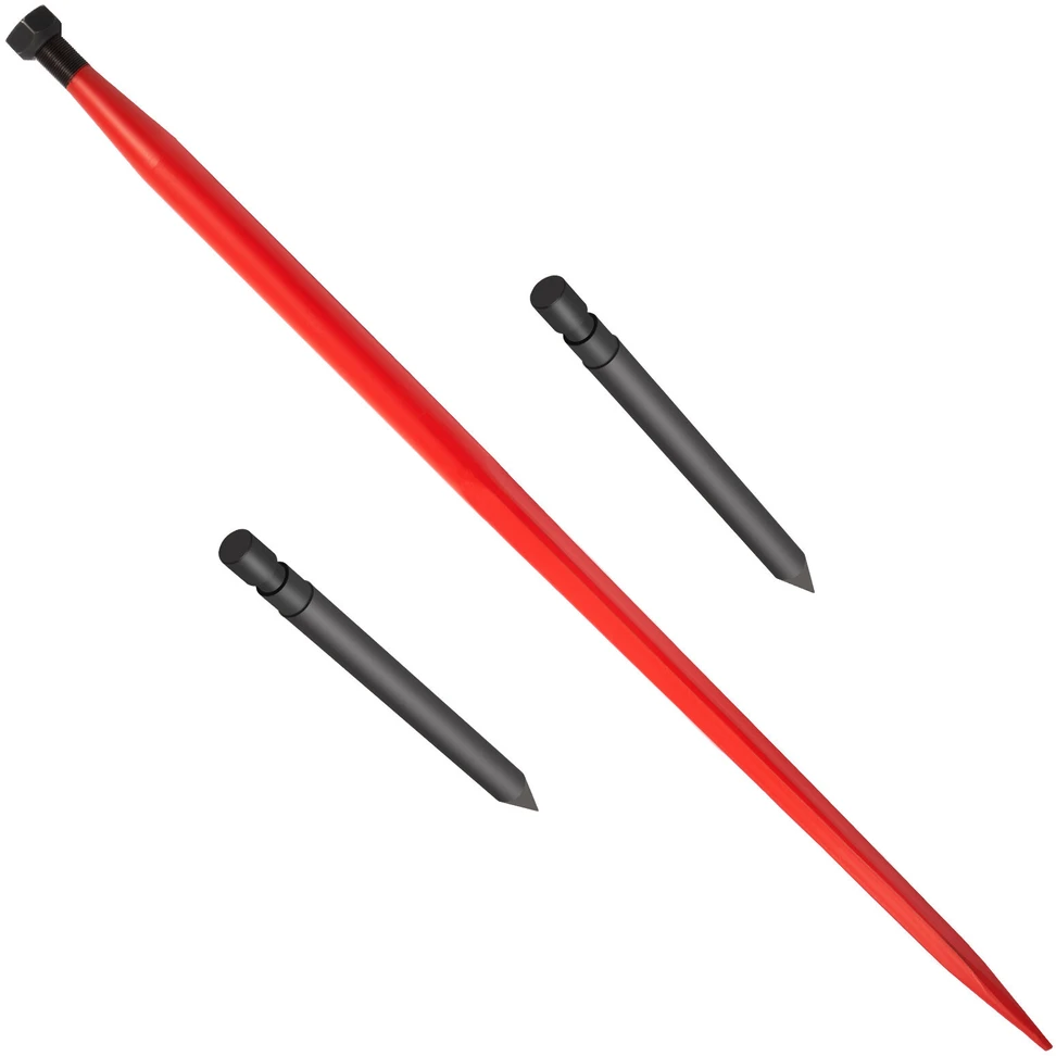 VEVOR Šieninis iešmas 124.5 cm traktoriui, 1361 kg, šakių iešmas rulonams su stabilizatoriais, tvirtas šieno rulonų perkėlėjas, rulonų šakės su 2 stabilizatoriais