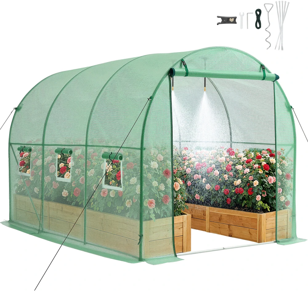 VEVOR Praeinamas tunelinis šiltnamis 2.93x1.97x1.94 m