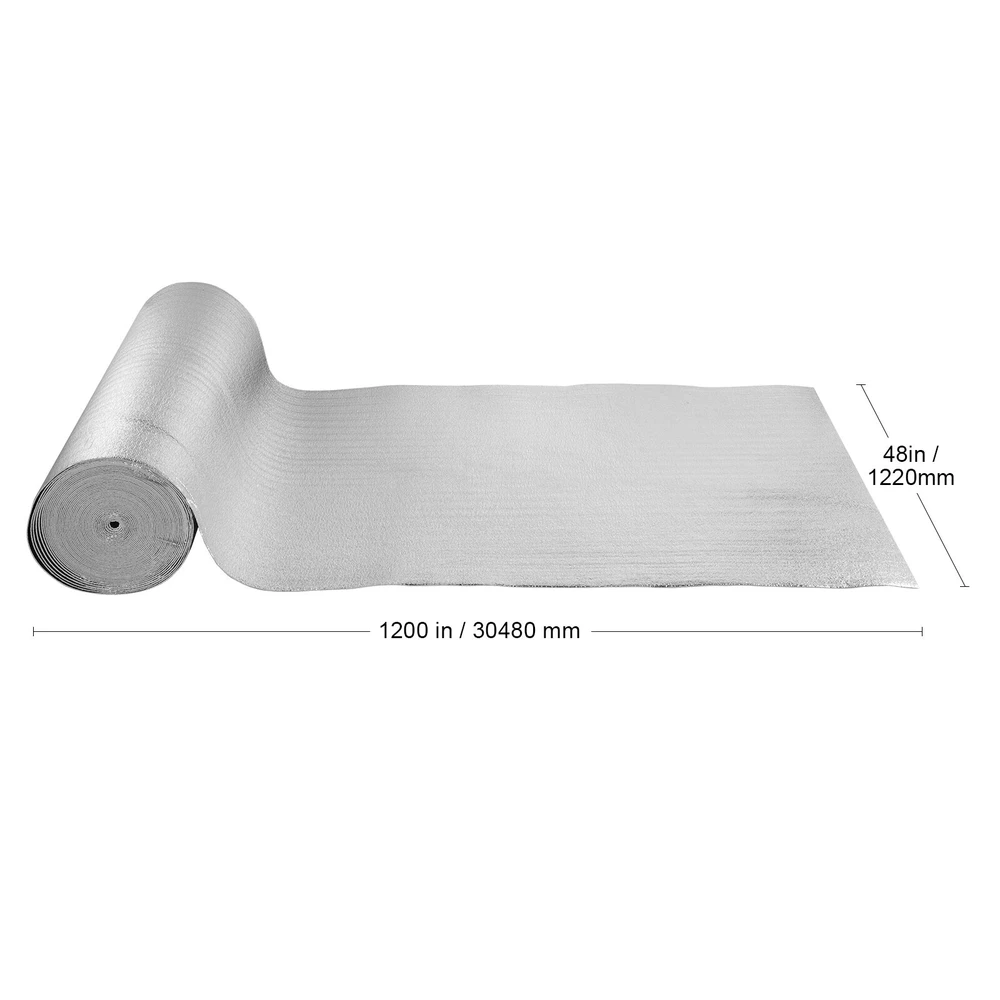 VEVOR Dviejų sluoksnių atspindinti izoliacija 122x7620 cm