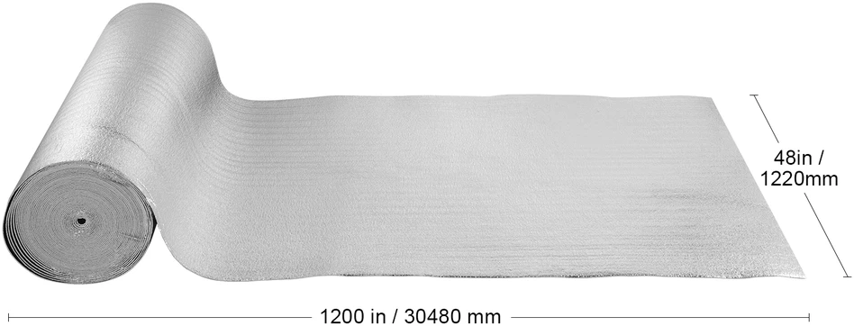 VEVOR Dviejų sluoksnių atspindinti izoliacija 122x7620 cm