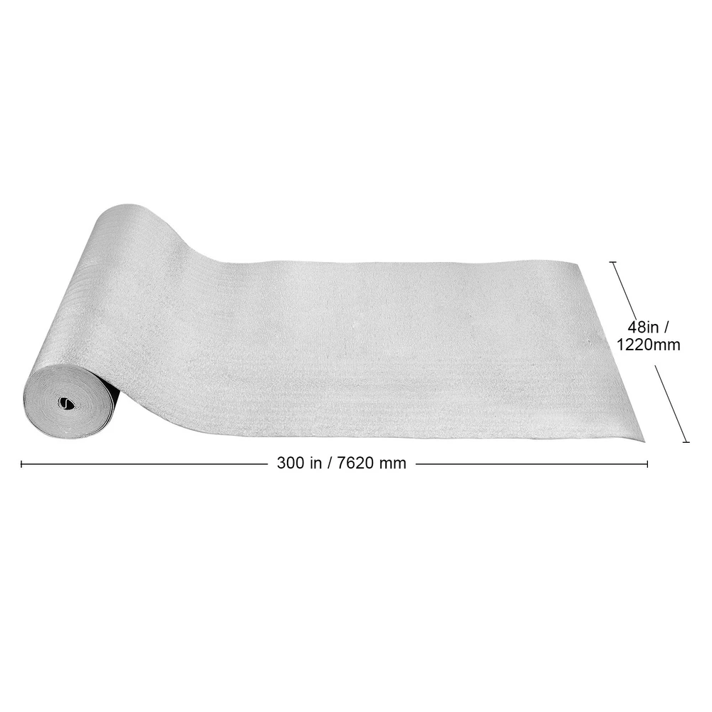 VEVOR Dviejų sluoksnių šiluminė izoliacija 122 cm x 15,2 m