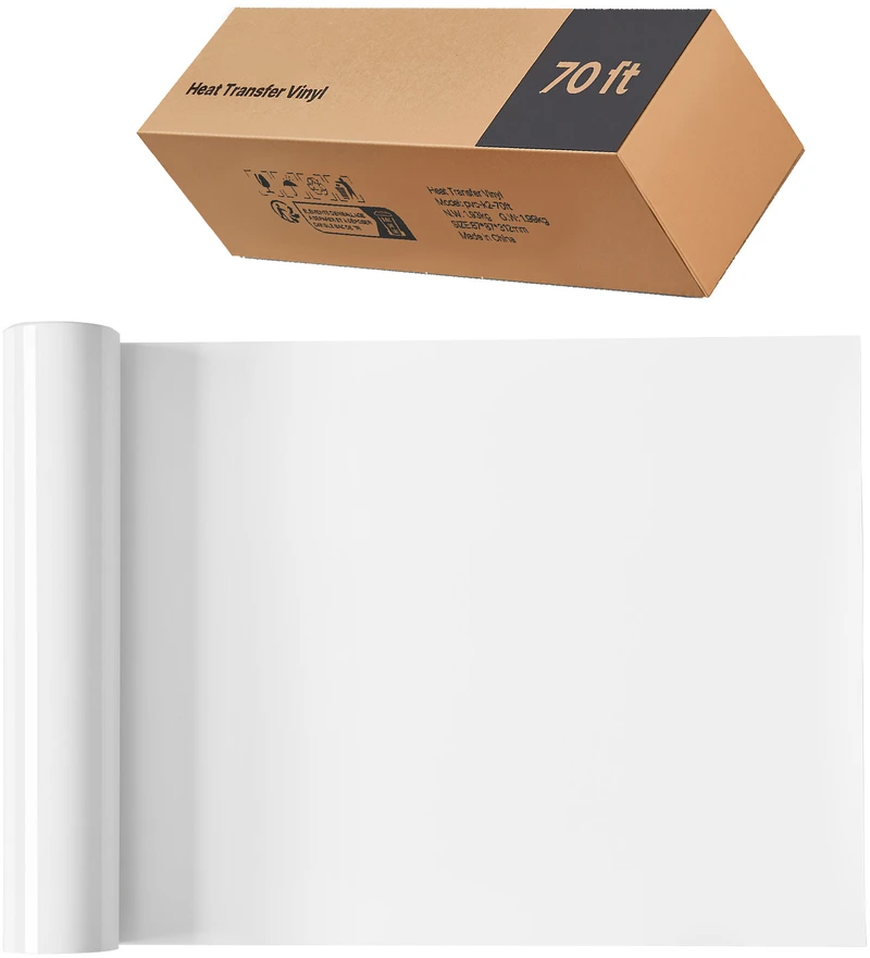 VEVOR Termo plėvelė blizgi balta 30 cm x 2133 cm