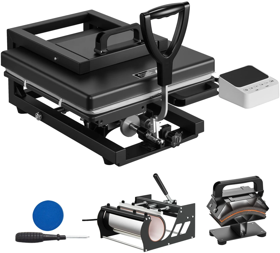 VEVOR Hibridinis šilumos presas 5-in-1, 380x380 mm