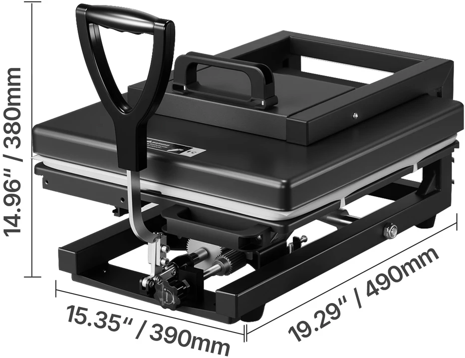 VEVOR Hibridinis šilumos presas 5-in-1, 380x380 mm