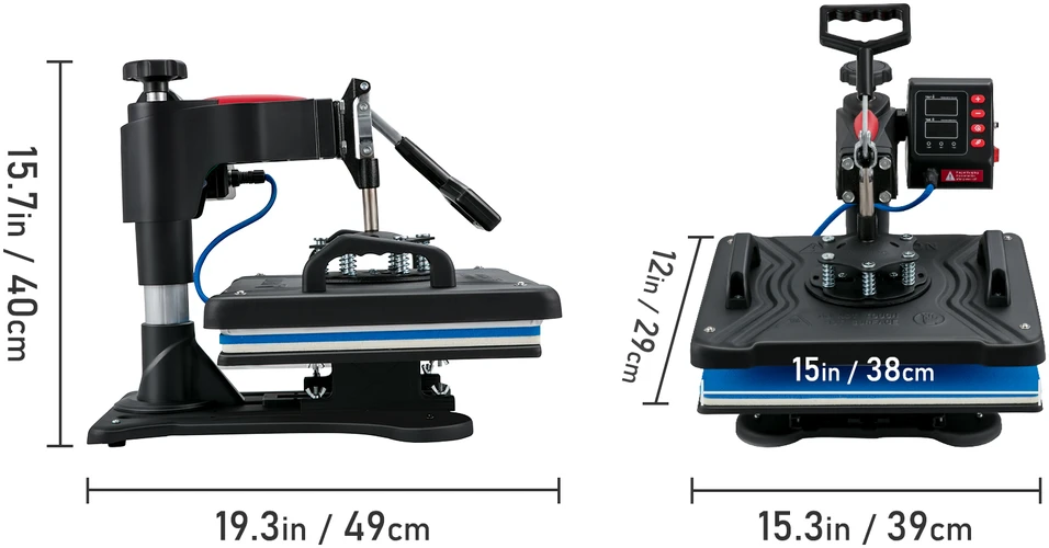 VEVOR 5 viename termo presas 12x15 cm