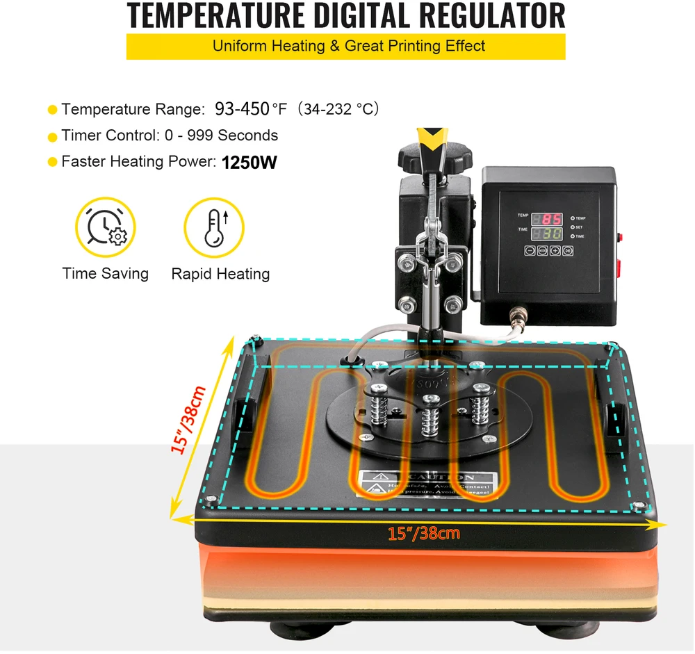 VEVOR 8 viename termopresuotas aparatas sublimacijai