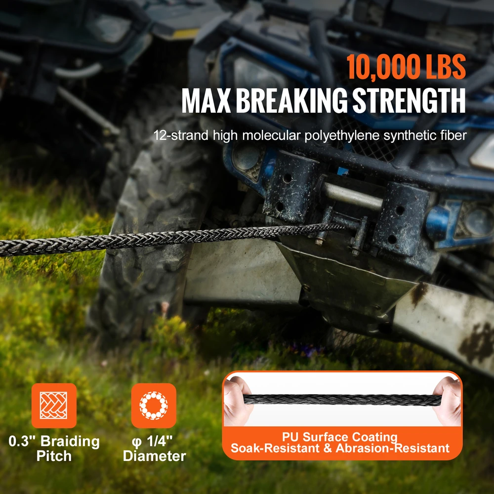 VEVOR Sintetinė troso virvė ATV ir UTV transportui