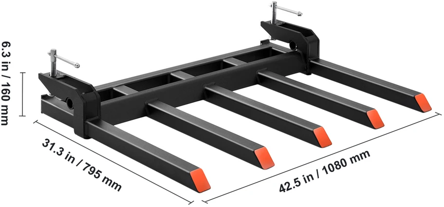 VEVOR Gnybtiniai šakių šakes 48 cm kibirui
