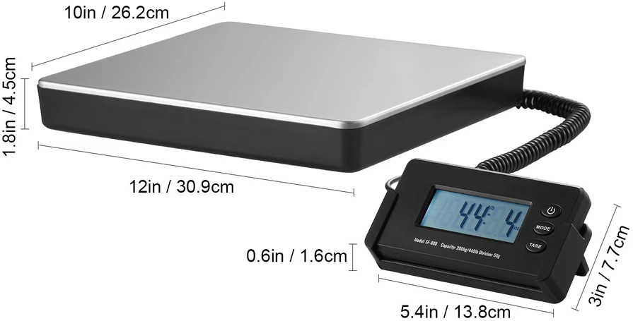 VEVOR Skaitmeninės svarstyklės siuntoms iki 200 kg