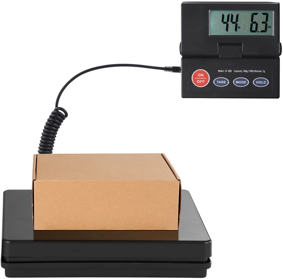 VEVOR Skaitmeninės siuntų svarstyklės, 50 kg, LCD ekranas