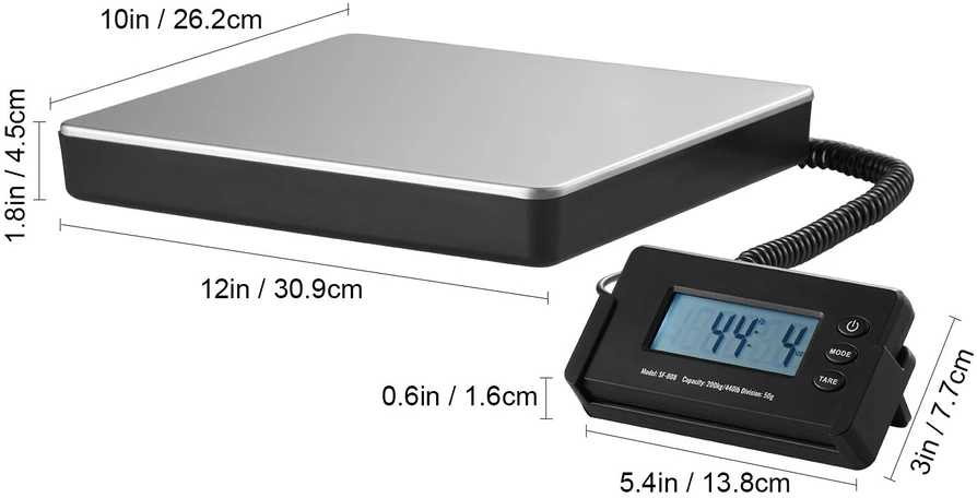 VEVOR Skaitmeninės siuntų svarstyklės, 200 kg