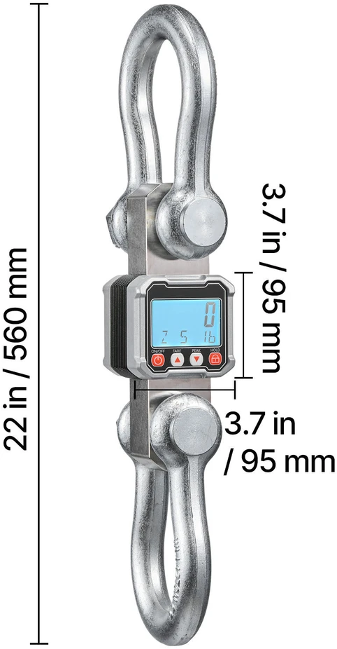 VEVOR Skaitmeninės krano svarstyklės, 10000 kg talpos