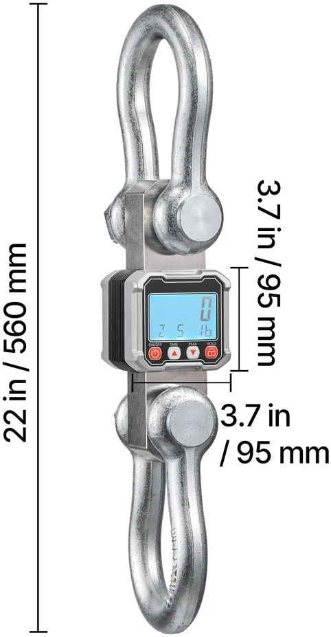 VEVOR Skaitmeninės krano svarstyklės, 10000 kg talpos