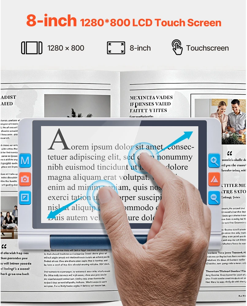 VEVOR Nešiojamas elektroninis vaizdo didintuvas