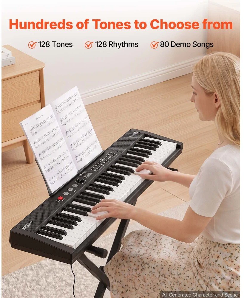 Skaitmeninis pianinas VEVOR NM-8609, 61 klavišas
