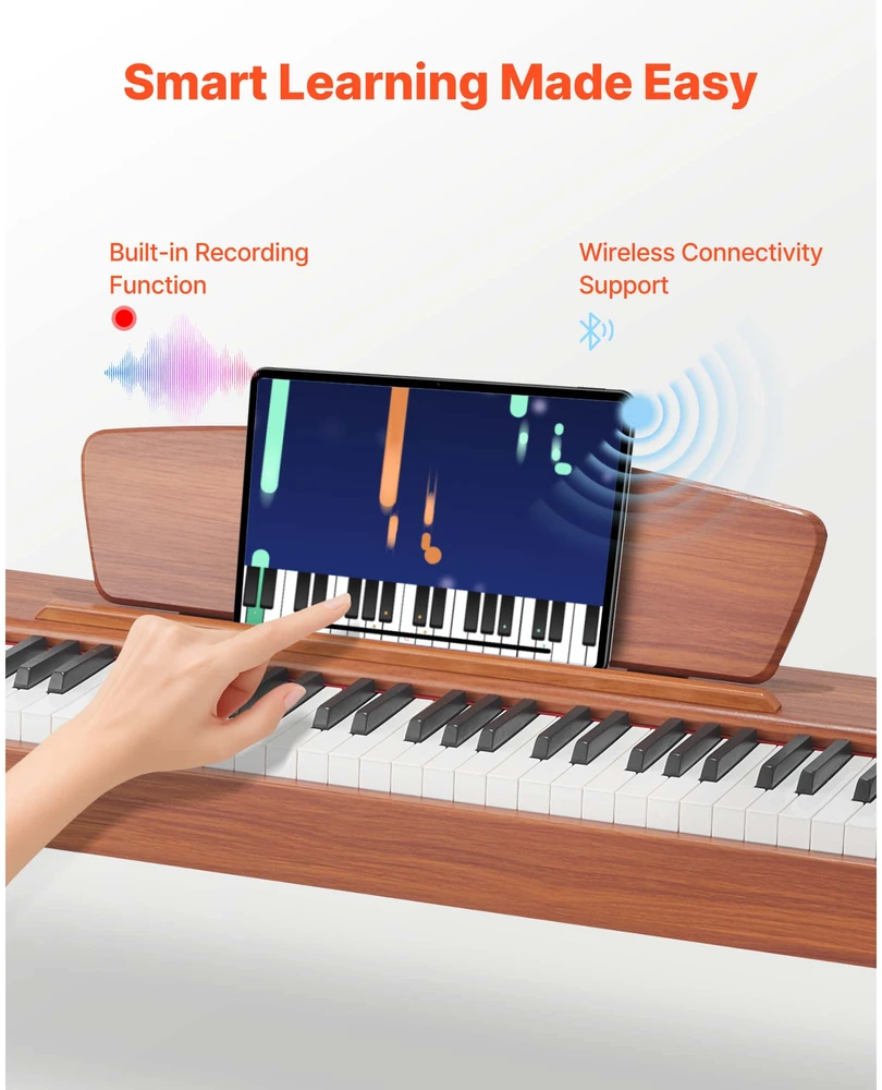 VEVOR Elektrinis pianinas 88 klavišų, medinis korpusas