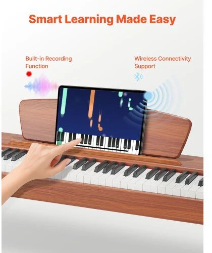 VEVOR Elektrinis pianinas 88 klavišų, medinis korpusas