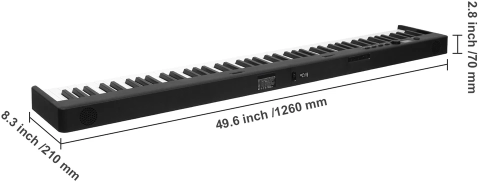 VEVOR 88 klavišų sulankstomas klavišinis pianinas su Bluetooth