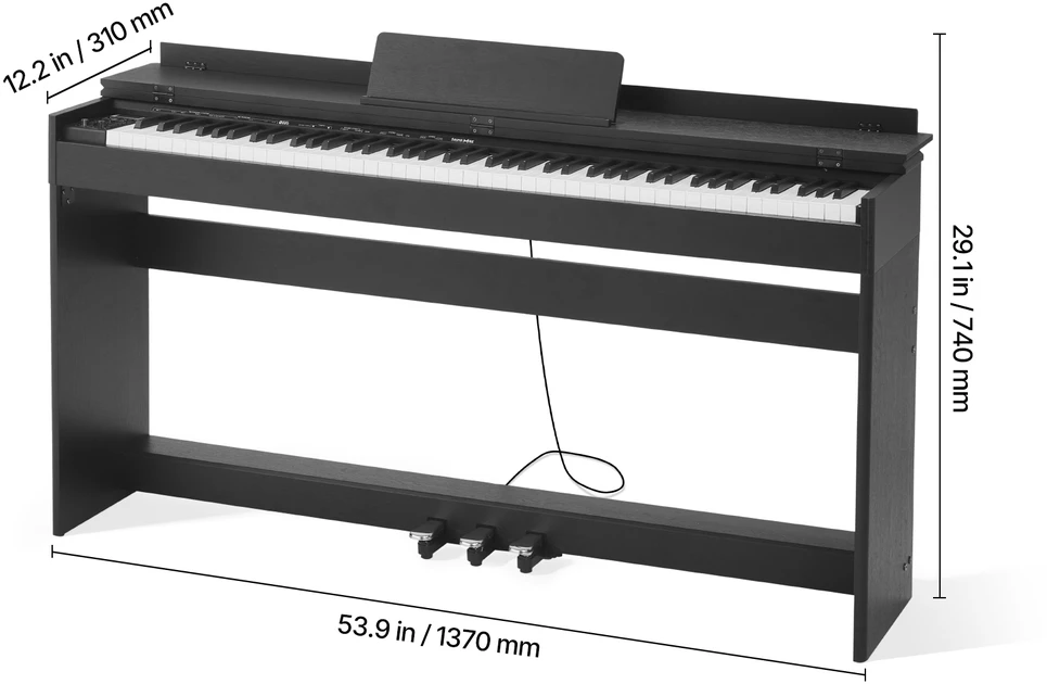 VEVOR Elektrinis pianinas su 88 klavišais ir stovu