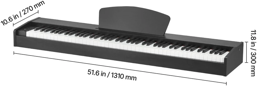 VEVOR 88 klavišų pilnai svertas skaitmeninis pianinas