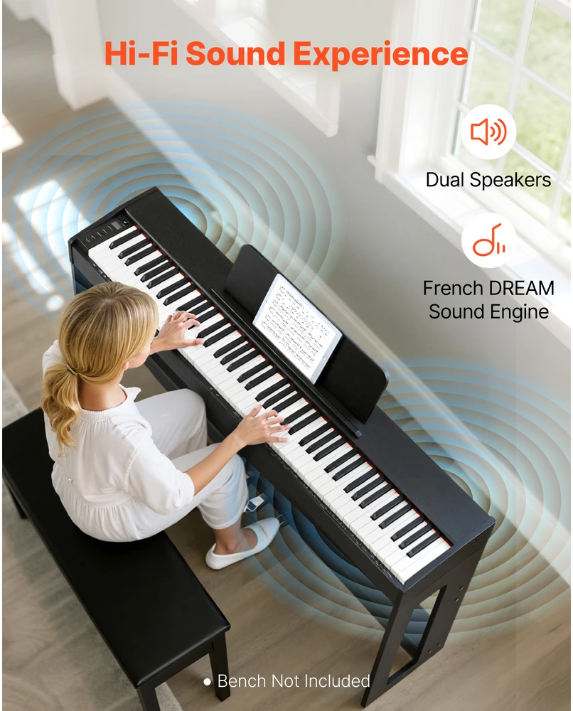 VEVOR Elektrinis pianinas su 88 klavišais