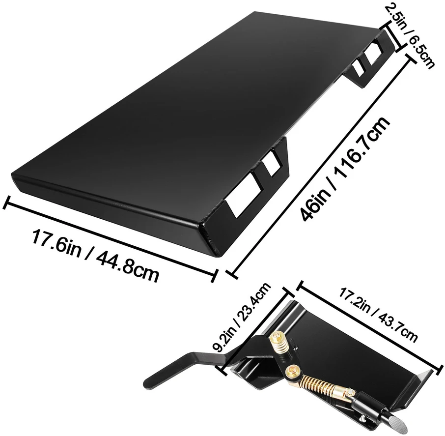 VEVOR Greito tvirtinimo plokštė krautuvams ir traktoriams, 9.525 mm storio plienas, 114.3 cm plotis, greito tvirtinimo plokštė, greito tvirtinimo adapteris, tvirtinimo plokštė