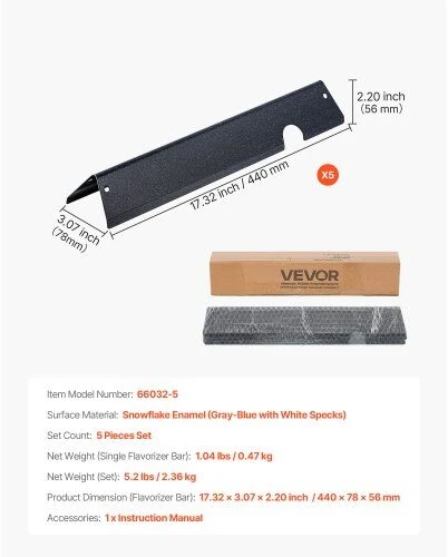 VEVOR Flavorizer juostos keitimas Weber Genesis kepsninėms