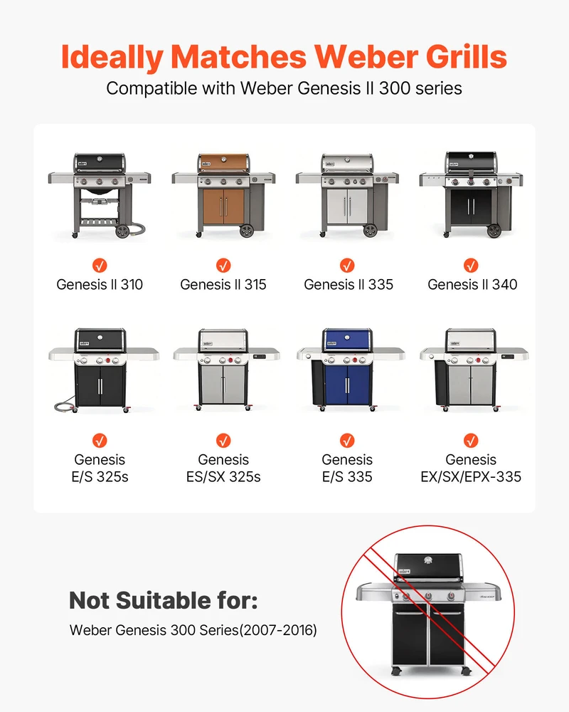 VEVOR Flavorizer juostos keitimas Weber Genesis kepsninėms