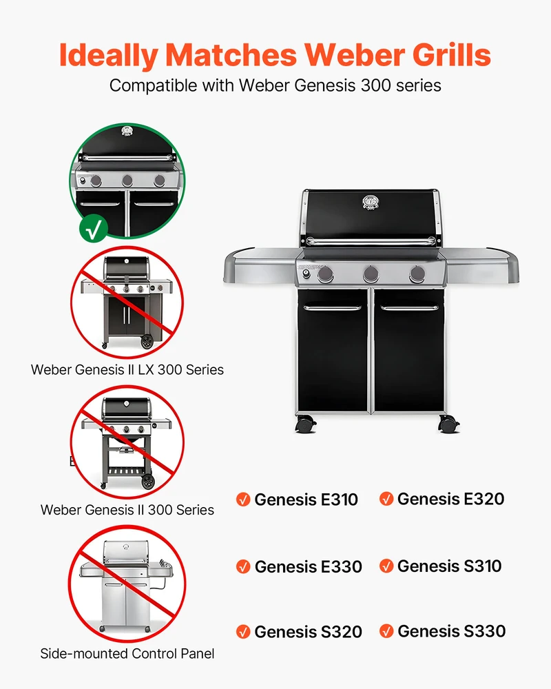 VEVOR Weber Genesis 300 serijos kepsninės dalys