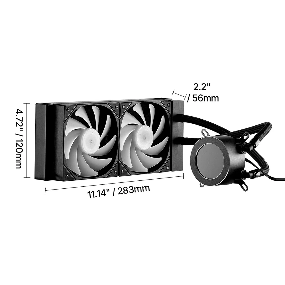 VEVOR CPU skysčio aušintuvas su ARGB apšvietimu