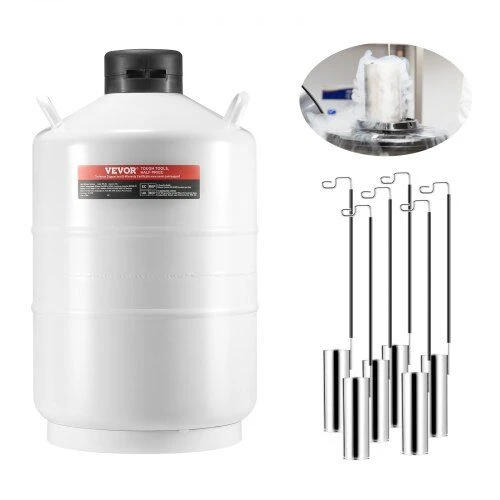 VEVOR Skysto azoto talpa 20 l aliuminio lydinio LN2 indas 6 talpyklos