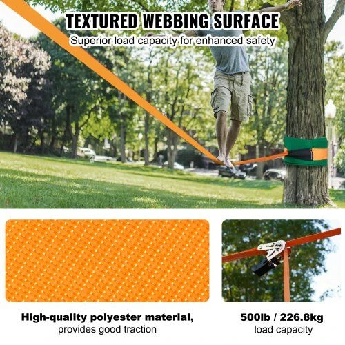 VEVOR Slackline rinkinys su treniruočių virve