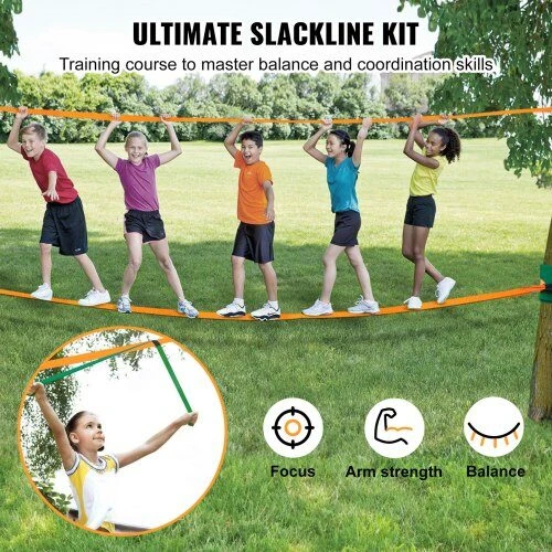 VEVOR Slackline rinkinys su treniruočių virve