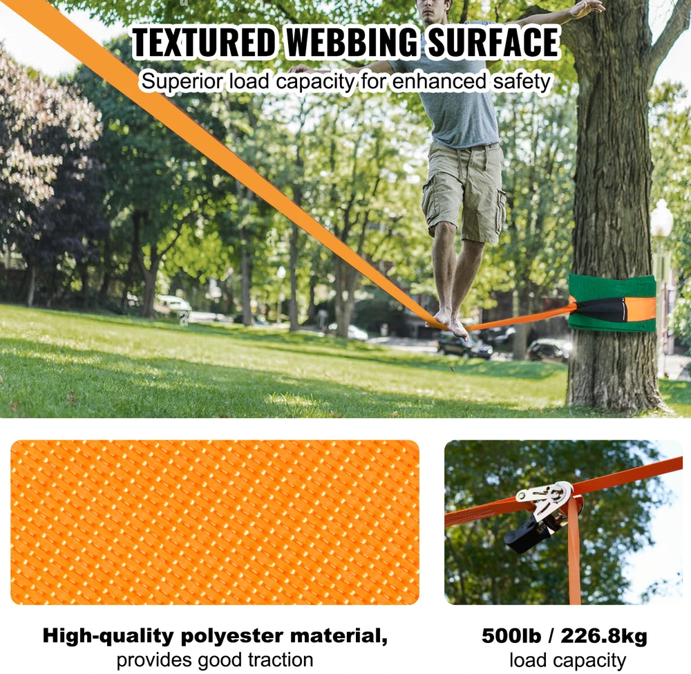 VEVOR Slackline rinkinys su treniruočių virve