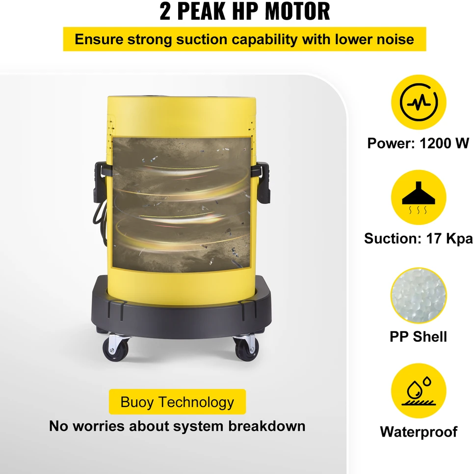Dulkių siurblys VEVOR Šlapias ir sausas siurblys, 20 l, 4-in-1