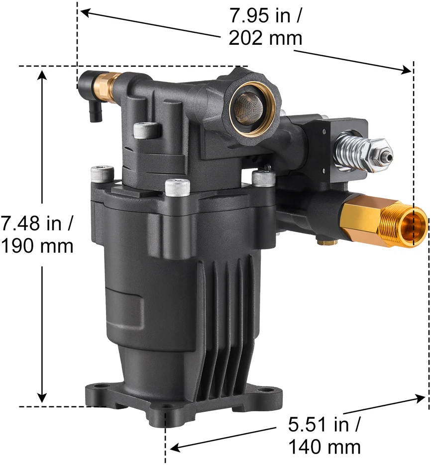 VEVOR Aukšto slėgio plovimo siurblio pompa 3500 PSI