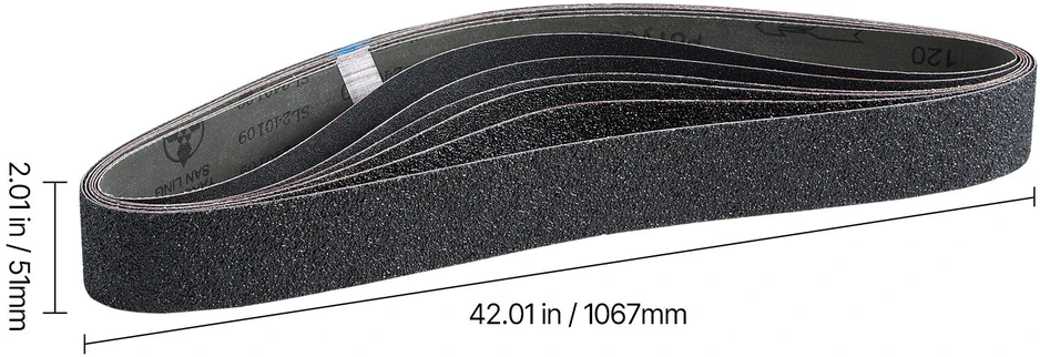 VEVOR Šlifavimo juostos, 50 x 1066 mm, 6 vnt.