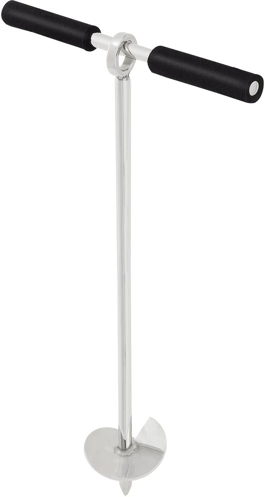 VEVOR Smėlio inkaras plaukimui – 90 cm nerūdijančio plieno spiralė, su nuimamu rankenos kotu ir elastinga fiksavimo guma (skirta iki 7kg / 2 200 kg apkrovai)