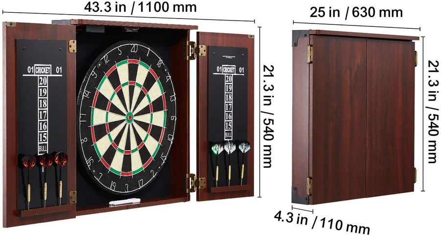 VEVOR Dartų lentos ir spintelės rinkinys