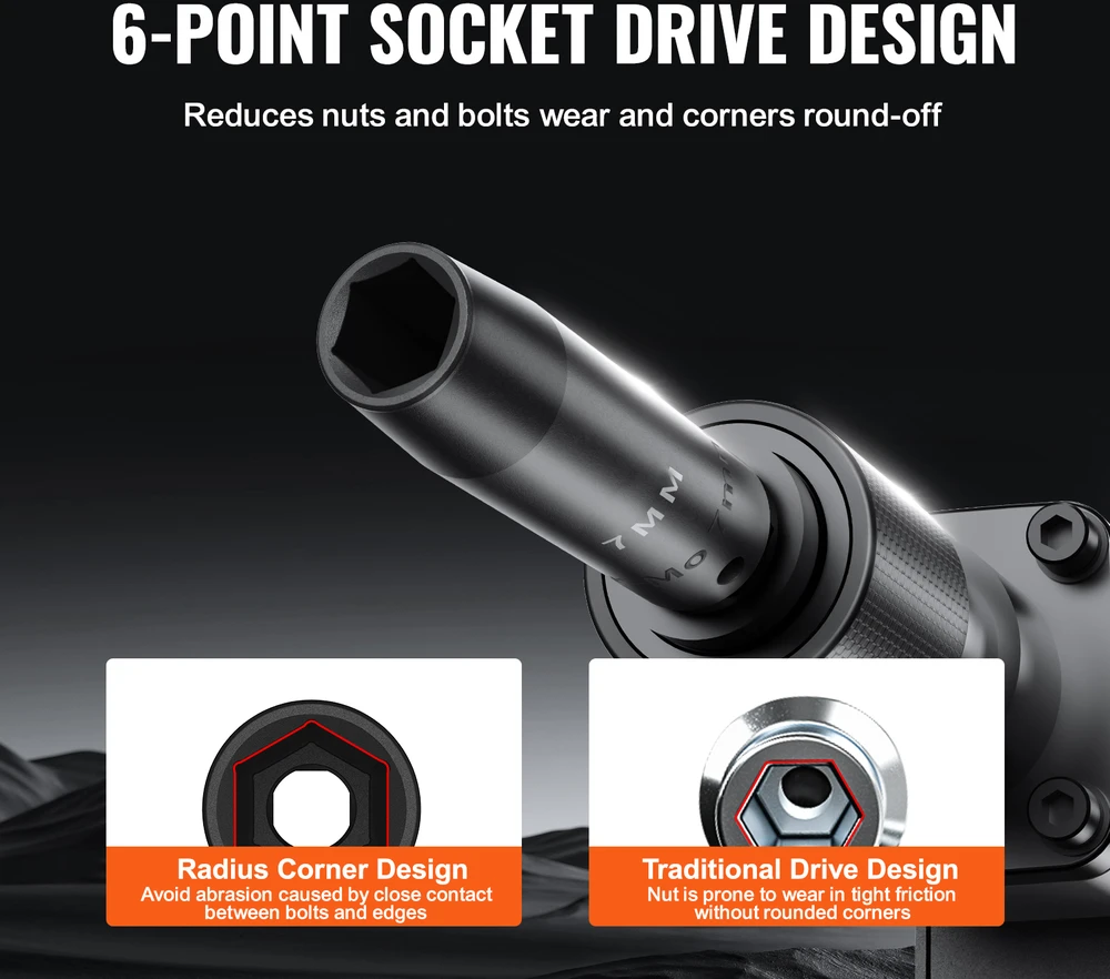 VEVOR gilzių rinkinys 10-24mm su dėklu