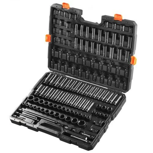 VEVOR Smūginiai veržliarakčiai 130 vnt. 3/8" ir 1/2"