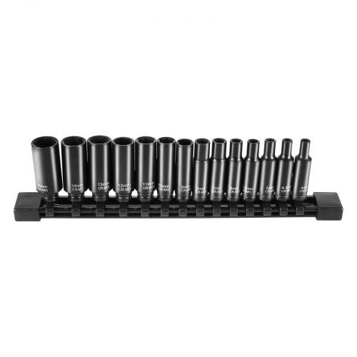 VEVOR Smūginiai galvutės rinkinys 14 vnt. 1/4" 4-15 mm