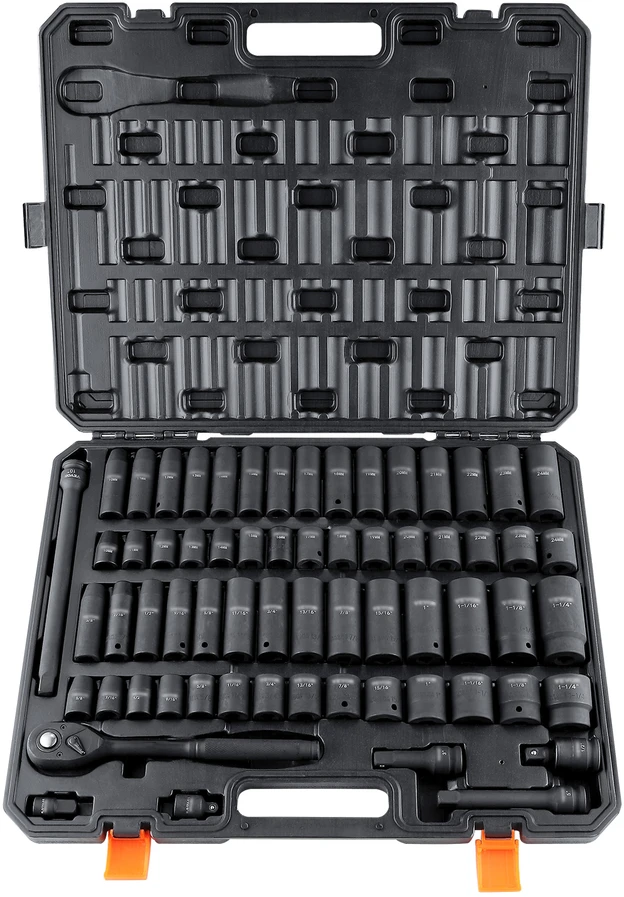 VEVOR 1/2" smūginiai galvučių rinkinys, 65 vnt.