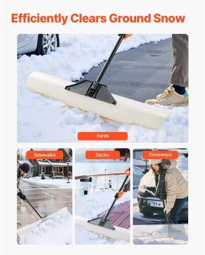 VEVOR Plastikinė sniego stūmimo kastuvas 122 cm