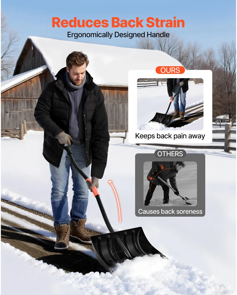 VEVOR Sniego kastuvas takui, 42 cm pločio