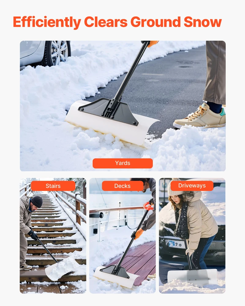VEVOR Plastikinis sniego stumdymo kastuvas 61 cm