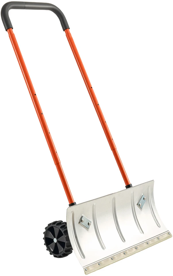 VEVOR Sniego stūmiklis su ratais 61 cm plieno kastuvas