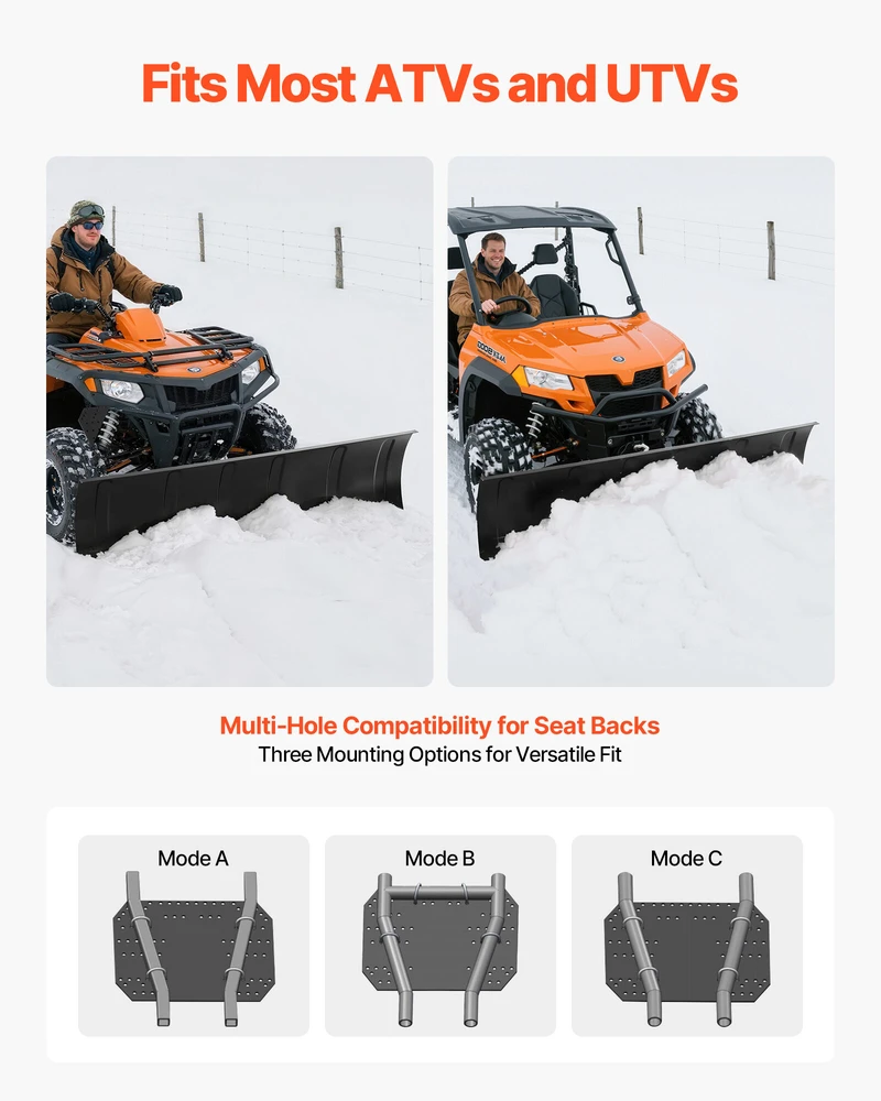 VEVOR 1524 mm universalus sniego valymo priedas ATV