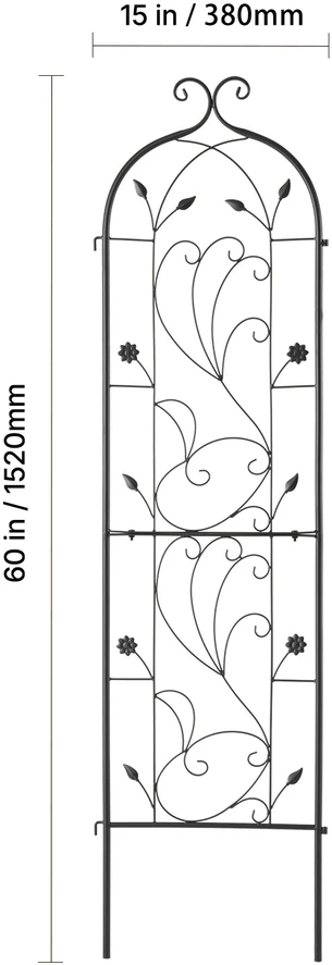 VEVOR Metalinis sodo parametras vijokliniams augalams 152 x 38 cm