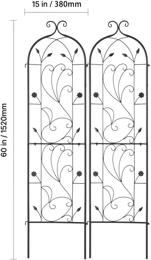 VEVOR Metalinės daržo grotelės augalams palaikyti 60x15 cm